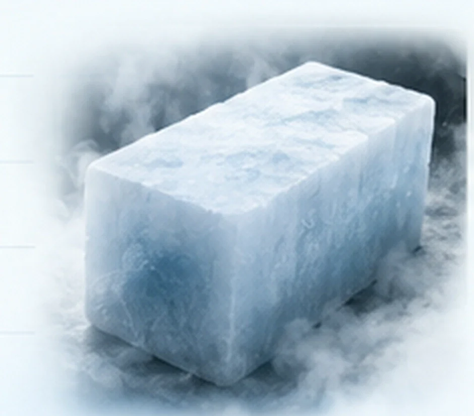Dry ice brick product visual